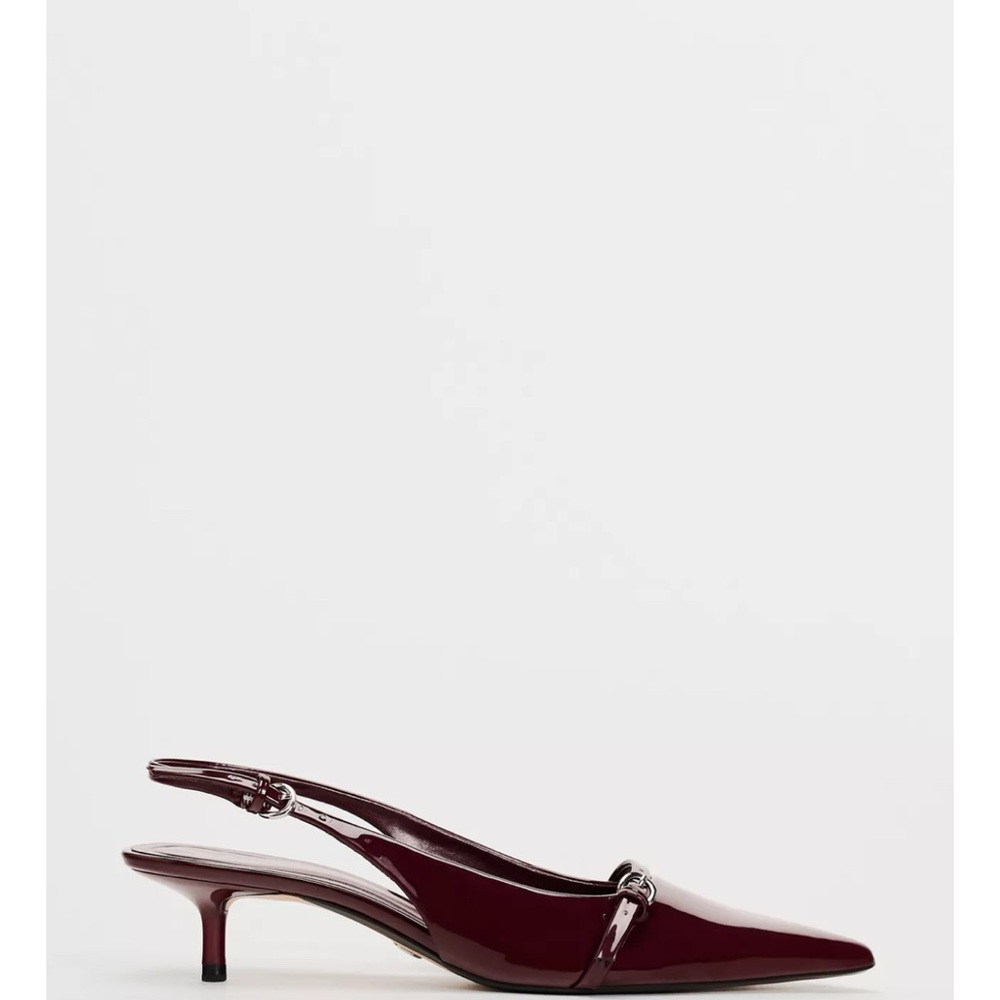 Elegant Burgundy Slingback Heels